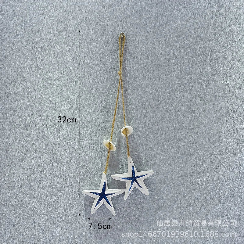 Blue Ocean Wooden Small Pendant Mediterranean Style Home Accessories Crafts