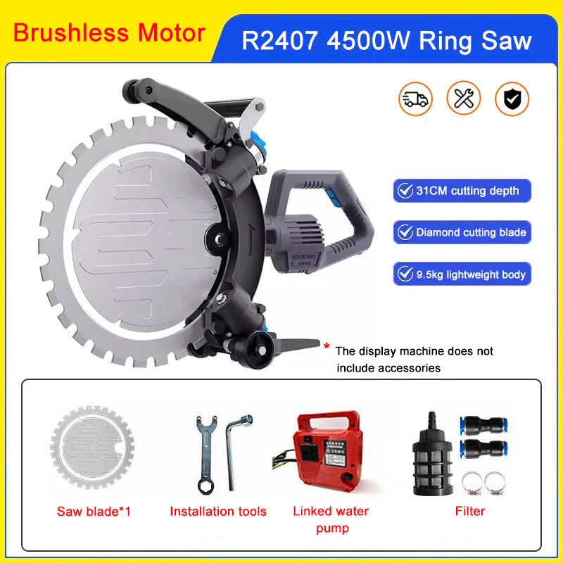 4500W Ring Saw High Frequency Electric Ring Saw Concrete Cutting Machine EU Plug