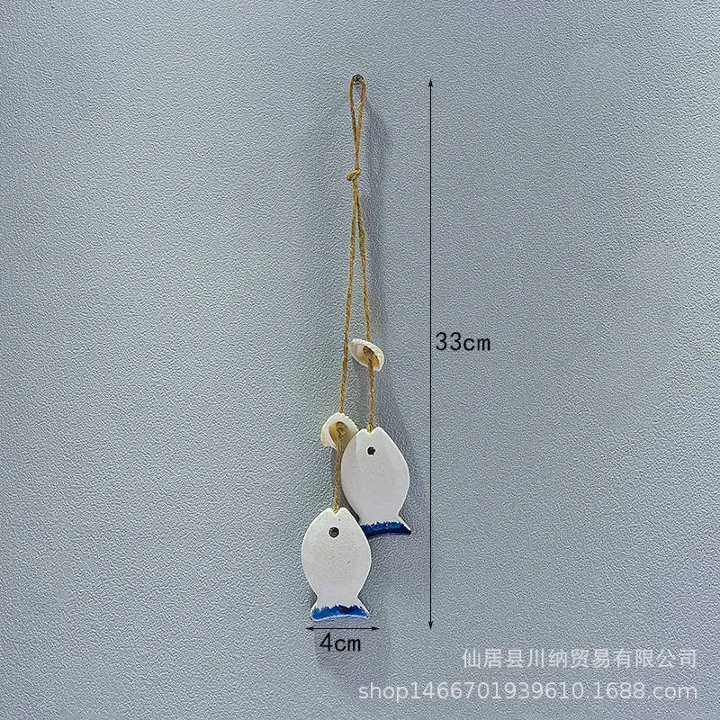Blue Ocean Wooden Small Pendant Mediterranean Style Home Accessories Crafts