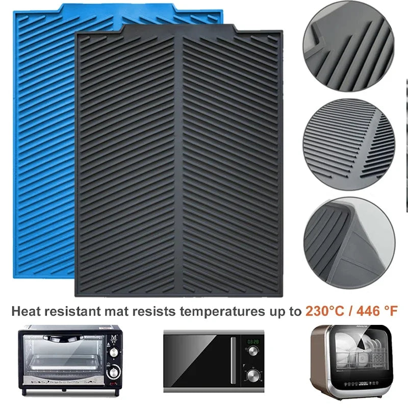 Silicone Dish Drying Mat Kitchen Silicone Drain Pad Bowl Dish Cup Dry Storage Rack 51 x 41cm