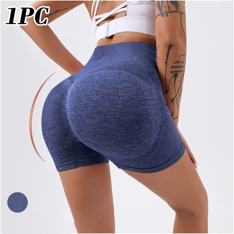 Women Yoga Shorts High Waist Workout Shorts Fitness Yoga Lift Butt Fitness Ladies Yoga Gym