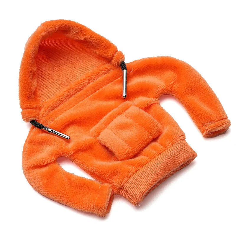 Fashion Mini Hooded Hoodie for Car Shift Lever, Polyester Pullover Headwear, Fit Interior Accessories
