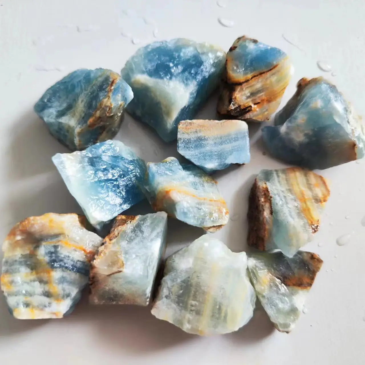 Natural Blue Lux Stone Crystal Stone Irregular Shape Mineral Rock Reiki Healing Stone