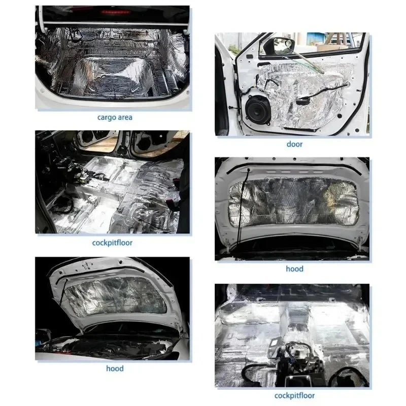 Car Sound Deadener Mat Hood Engine Sound Deadening Truck SUV Engine Door Auto Hood