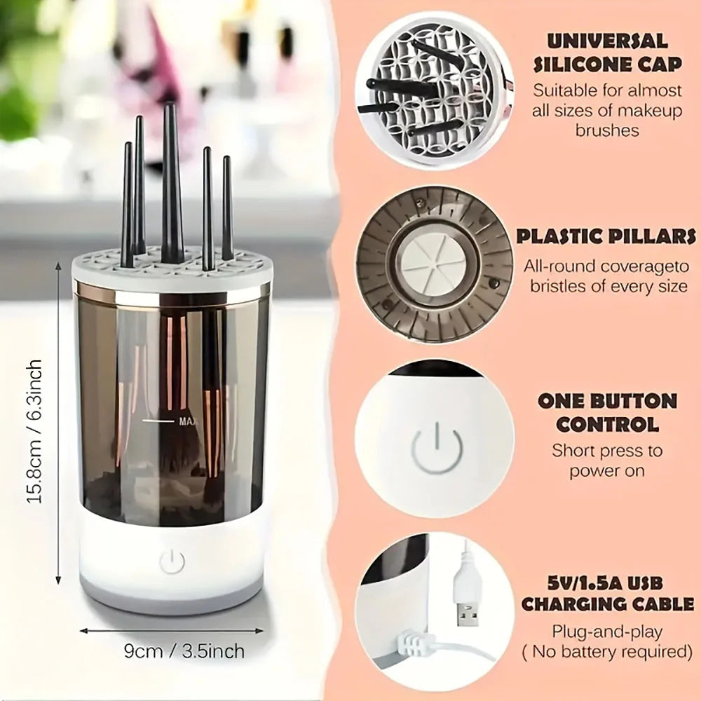 1PC USB Makeup Brush Cleaner - Makeup Brush Electric Washing and Drying Machine