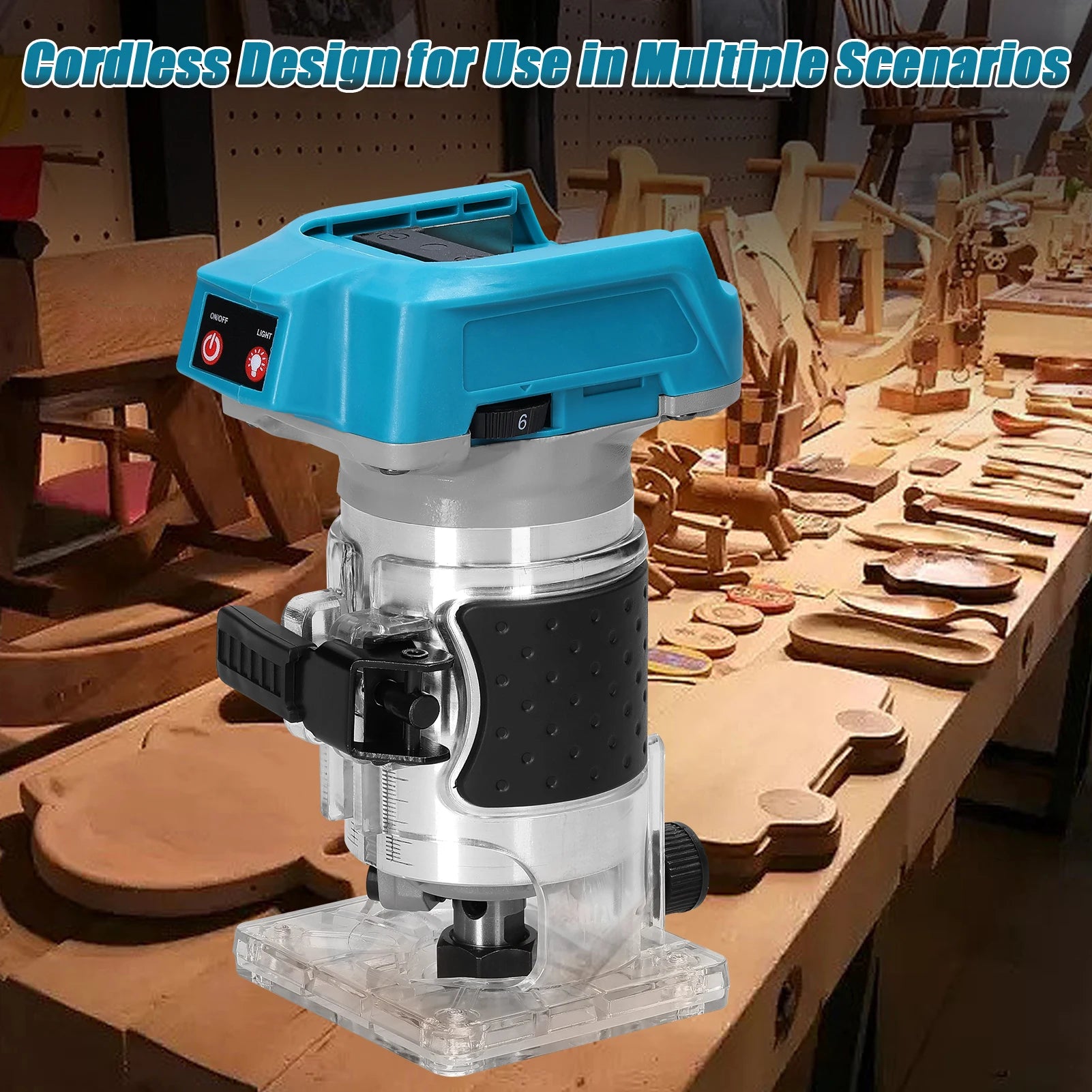 Woodworking Electric Trimmer Brushless Trimming Machine Wood Router Milling Engraving