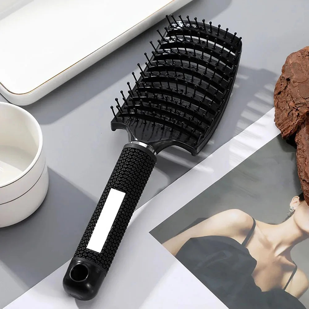 Magic Demelant Brush Bristle Nylon Massage Hairbrush Wet Curly Anti-Static Hair Brush
