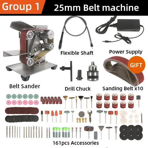 Mini Electric Belt Sander 220v 110v Belt Grinder Polishing Grinding Machine Cutter Edges