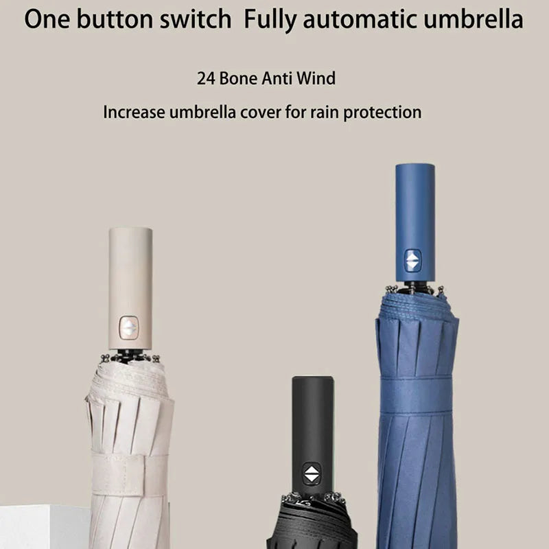 Reinforced 24-Bone Umbrella, Men's Business Strong And Durable Wind-resistant Umbrella