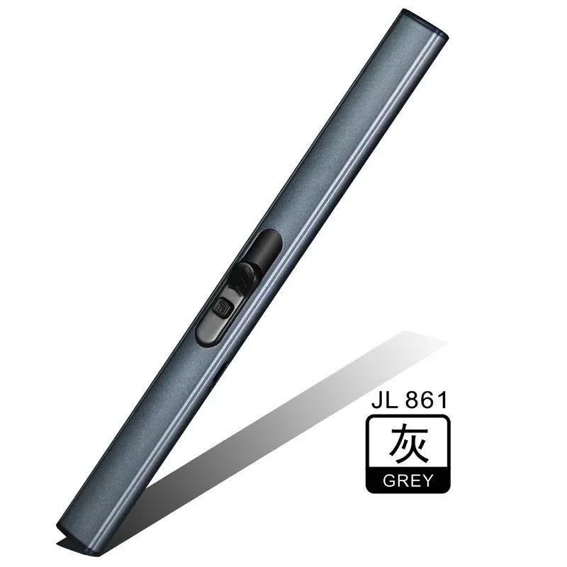 Outdoor BBQ USB Arc Lighter Rechargeable Long Kitchen Gas Stove Lighter Windproof Plasma
