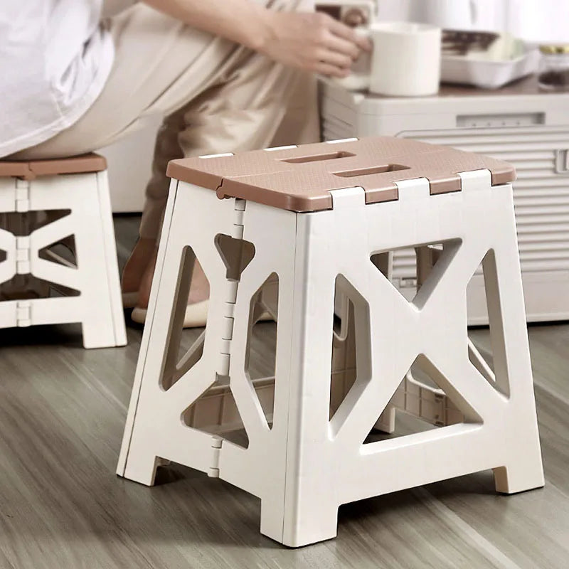 Oulylan Portable Plastic Folding Stool Outdoor Camping Stool Chair Seat Home