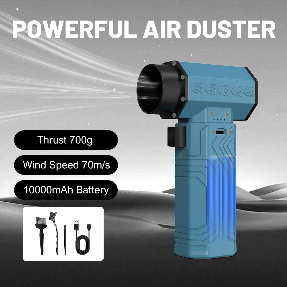 Electric Air Duster Rechargeable Air Blower Strong Wind 700g Thrust Air Pressure For Car