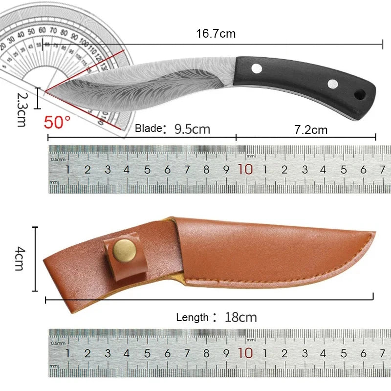 Handmade Forged Kitchen Knife Stainless Steel Boning Knife BBQ Slicing Meat Cleaver