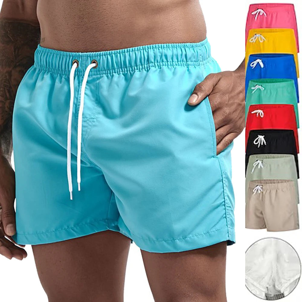 Swim Trunks Swim Shorts for Men Quick Dry Board Shorts Breathable Drawstring With Pockets