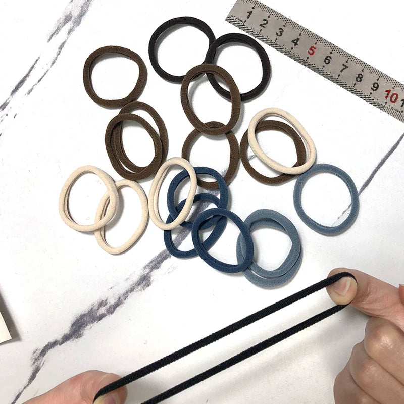 50PCS/100PCS Set Hair Bands for Women Girl Basic Rubber Ties Ropes 4cm