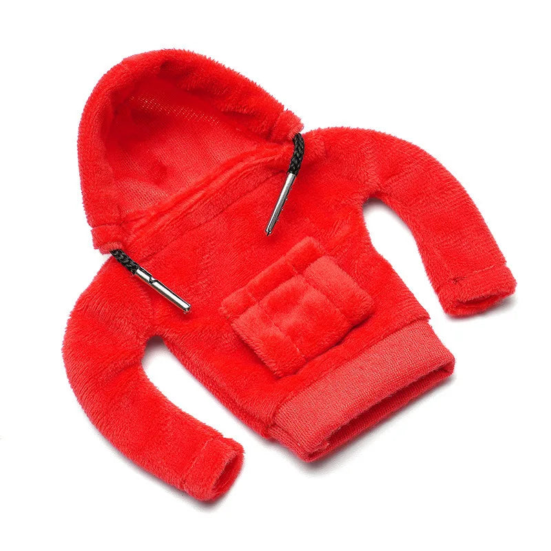 Fashion Mini Hooded Hoodie for Car Shift Lever, Polyester Pullover Headwear, Fit Interior Accessories