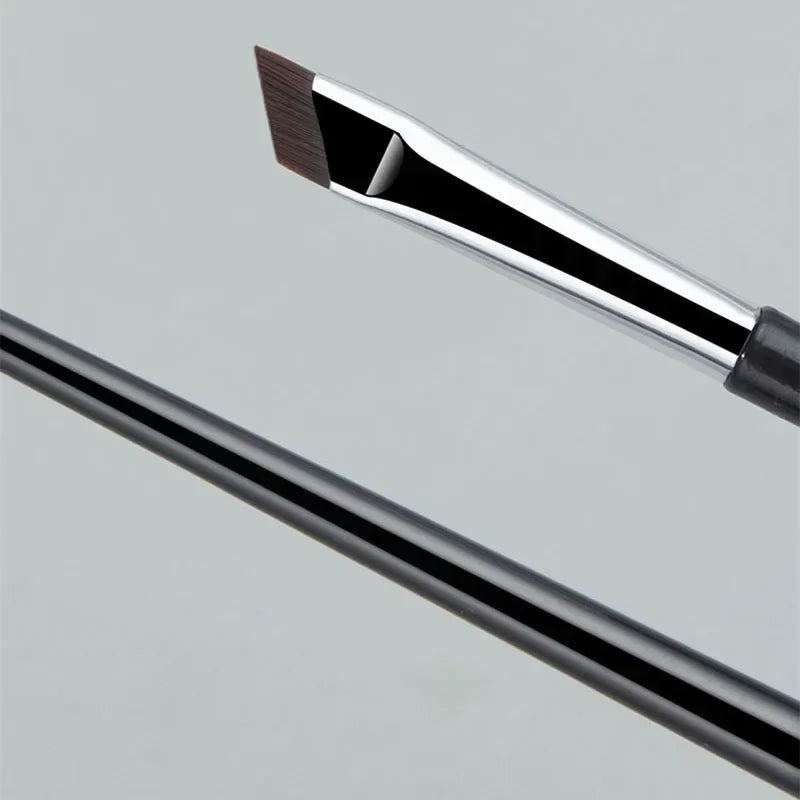 2pcs Angled Blade Eyeliner Brush Ultra Thin Fine Eyebrow Brush Flat Sickle