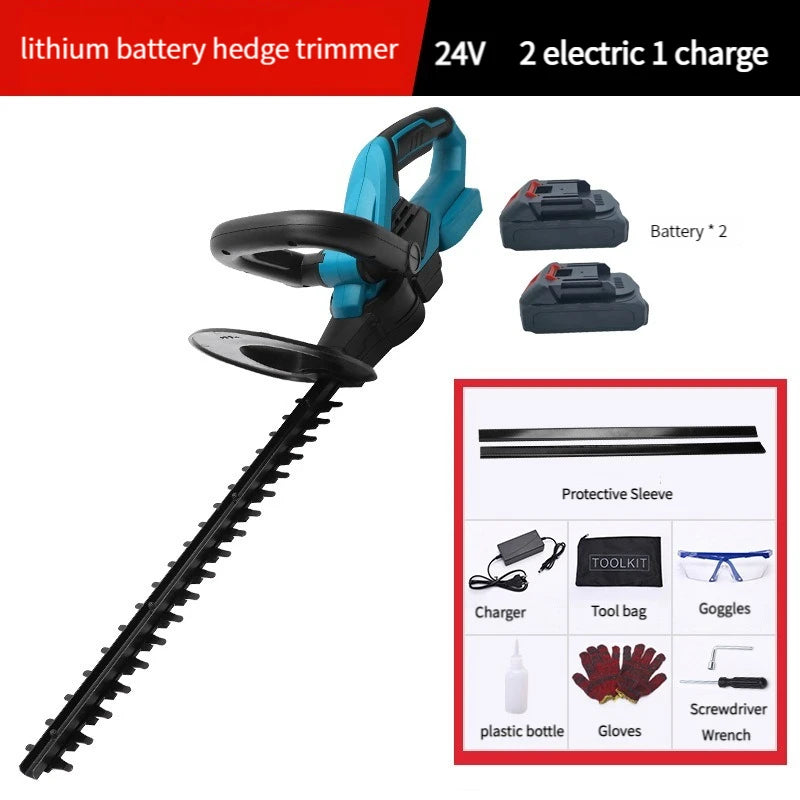 24V Cordless Grass Hedge Trimmer Electric Pruning Household Lawn Mower Grass
