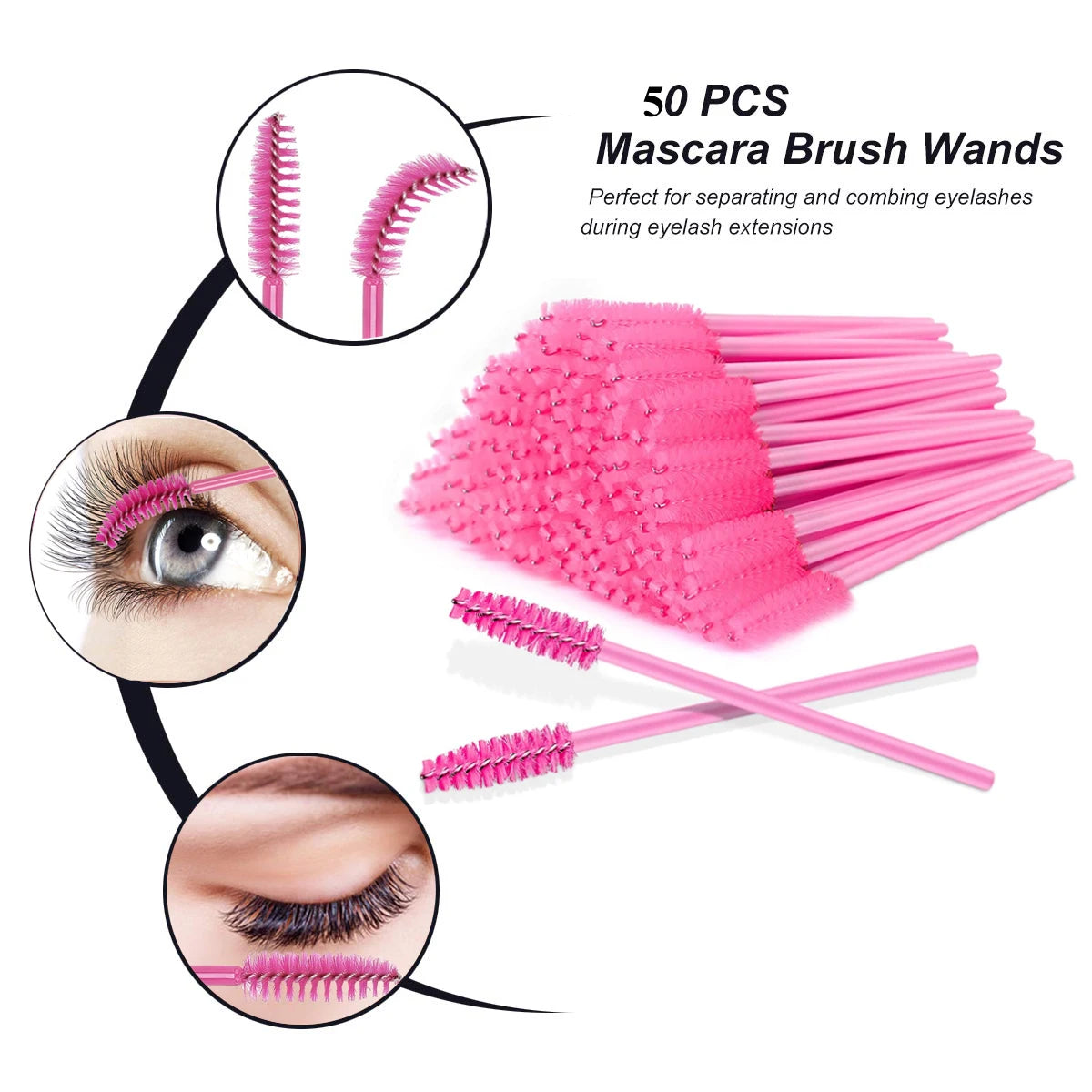 200pcs Disposable Brushes Set Mascara Wands Lip Brushes Microbrush Applicator