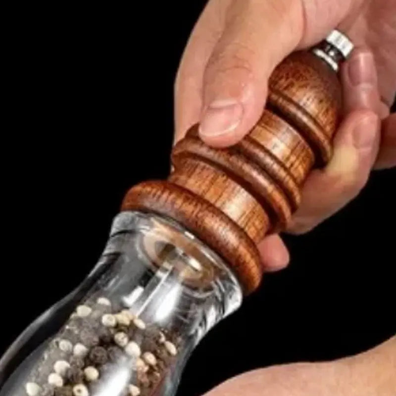 Pepper grinder Multi-functional Hand grinder Sea salt pepper solid wood kitchen seasoning tool