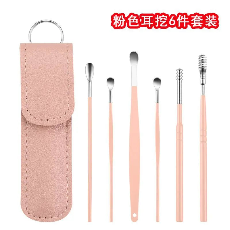 Stainless Steel Earpick Ears Cleaner Spoon Ear pick Ear Wax Removal Tool Kit Ears Spoon Care