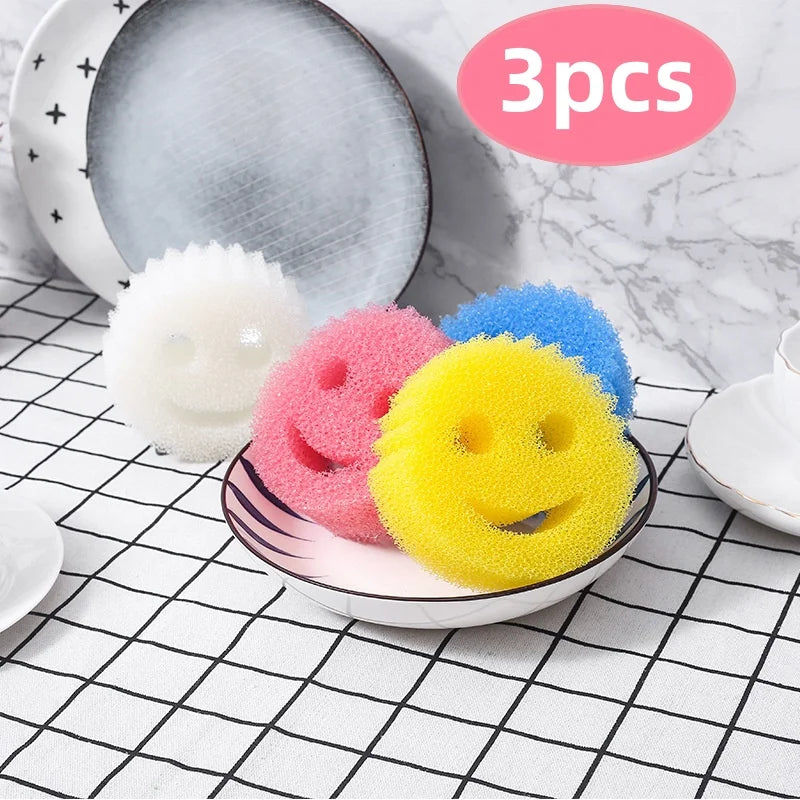 6PCS Dishwashing Sponge Cloth Strong Scouring Pad Kitchen Cleaning Wipe Miracle Sponge