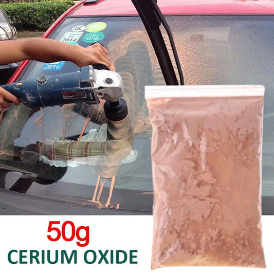 50g Glass Polish Cerium Oxide Powder For Car Window Glass Mirrors Scrach Polishing Care