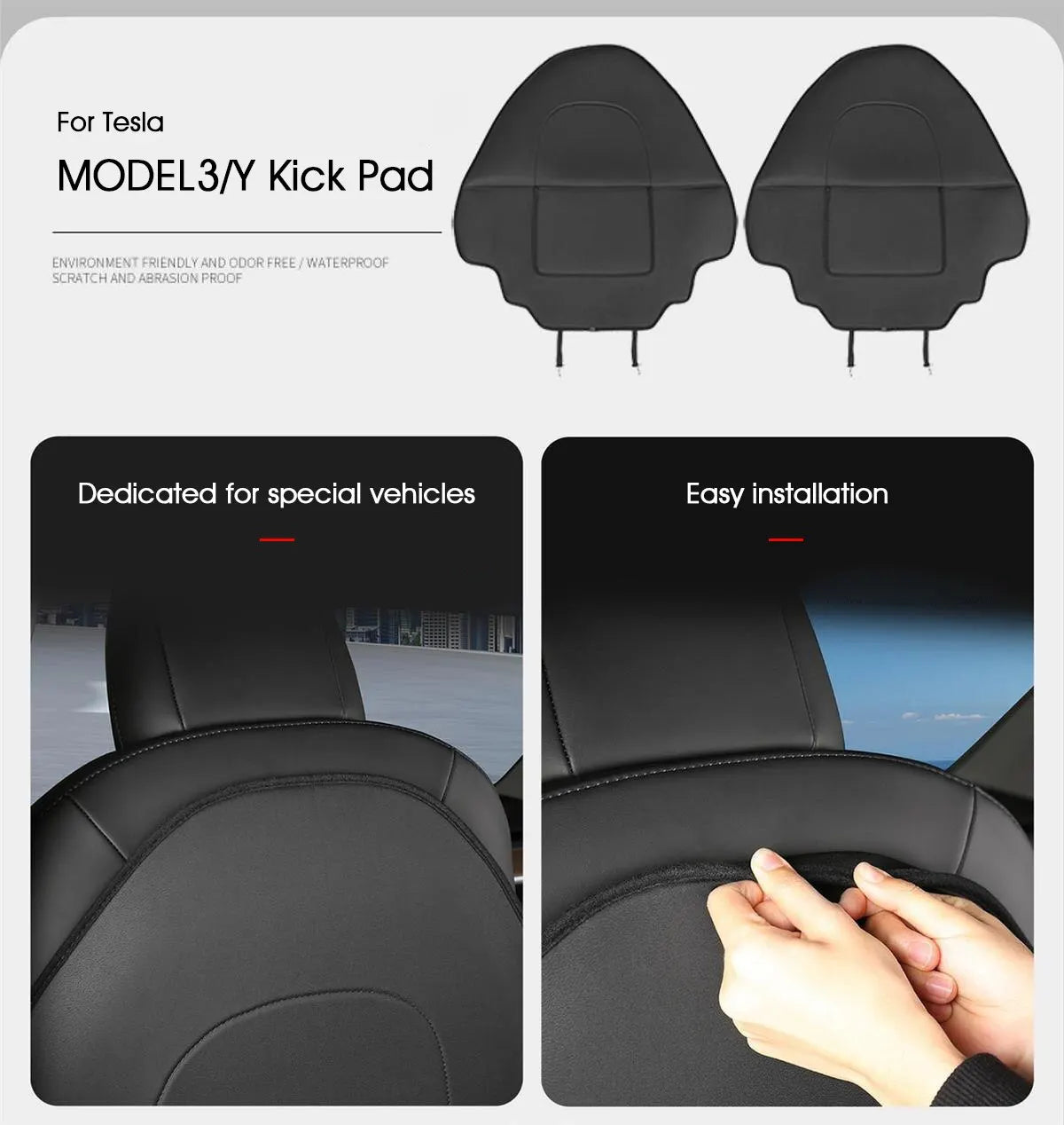 2 Car Seatback Protector for Tesla Model Y Model 3 Seat Back Protective Child Anti-Kick