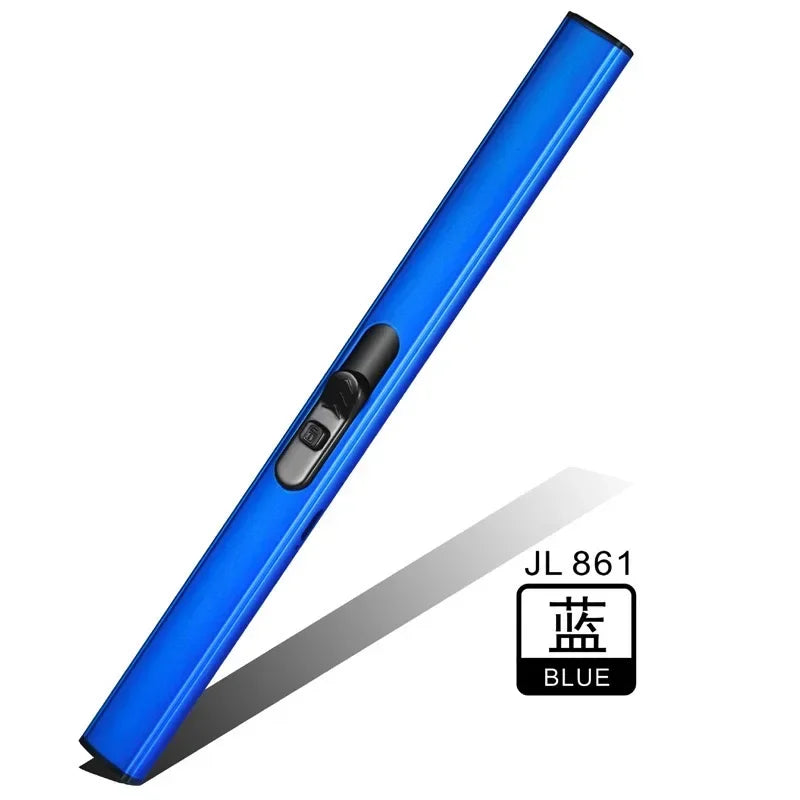 Outdoor BBQ USB Arc Lighter Rechargeable Long Kitchen Gas Stove Lighter Windproof Plasma