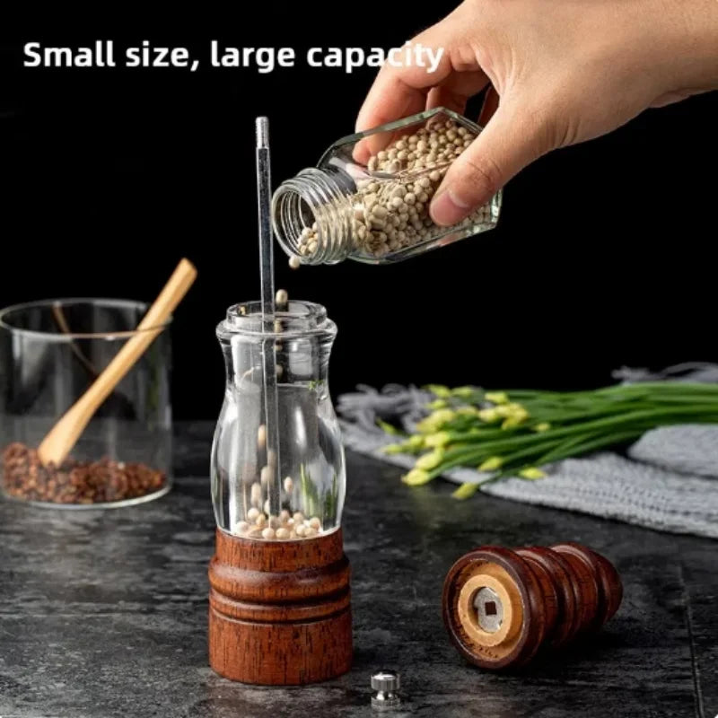 Pepper grinder Multi-functional Hand grinder Sea salt pepper solid wood kitchen seasoning tool
